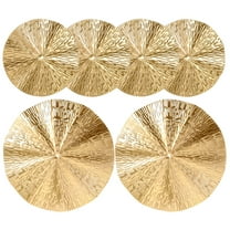 BESTONZON Sunburst Wall Decor Sculpture Metal Disc Wall Art Golden 6Pcs