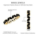 thumbnail image 6 of Rosec Jewels Elegant Black Onyx Eternity Ring, Pear Shape Black Onyx Full Eternity Ring, December Birthstone Ring, 14K Yellow Gold, US 8.00, 6 of 9