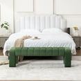 thumbnail image 4 of Velvet End of Bed Bench Upholstered Modern 59" Bedroom Bench for King Bed Bench Tufted Window Bench Comfy Long Ottoman for Living Room/Entry/Indoor, 4 of 7
