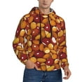 thumbnail image 2 of Fotbe Men's Hoodie with Almond Nuts Pattern - Kangaroo Pocket Pullover Hooded Sweatshirt, Perfect for Daily Wear, Travel, and Home-XX-Large, 2 of 7