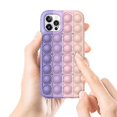 thumbnail image 3 of For iphone 12 pro pink purple rainbow color silicone apple shell squeeze toy, 3 of 5