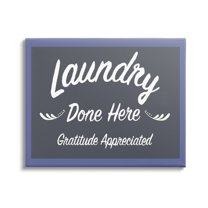 Stupell Industries Laundry Done Here Vintage Phrase Typography Painting Gallery Wrapped Canvas Print Wall Art
