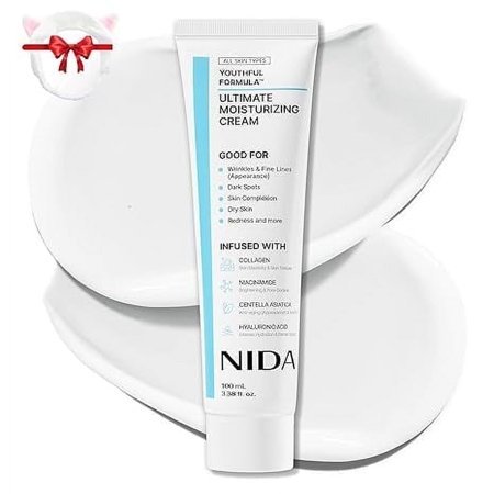 Nida Crema Coreana, Nida Cream Korean, Nida Youthful Formula Moisturizing Cream, Nida Cream, Youthful Formula Ultimate Moisturizing Cream, For All Skin Types (1pcs)