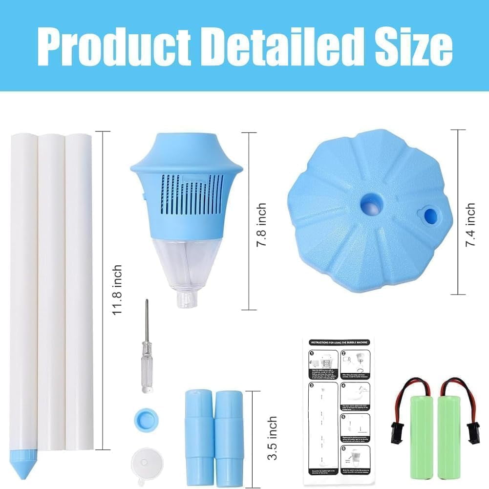 Automatic Bubble Torch Garden Lamp, Bubble Maker Stand, 47 Inches Standing Tiki Torchs Bubbles Machine with Lights, Rechargeable Outdoor Torch Bubbles Machine, for Wedding Birthday Party
