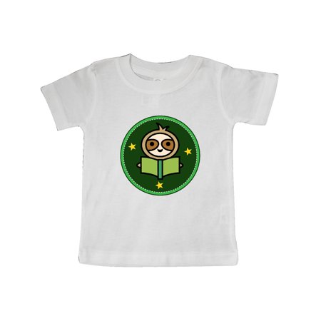 

Inktastic Reading Gift Book Sloth Gift Baby Boy or Baby Girl T-Shirt