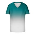 thumbnail image 4 of ZCFZJW Mens Casual 3D Printing T-Shirts Big and Tall Regular Fit Graphic Tee Shirts Summer Short Sleeve Trendy V Neck Pullover Tshirt Tops Z06-Mint Green XXXXL, 4 of 4
