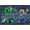 Mahogany Framed Version, variant on Minecraft: Doodle - Steve & Creeper Variant Wall Poster, 22.375" x 34"