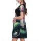 thumbnail image 2 of Balery Snake Holding A Lotus Vestidos sueltos de manga corta para mujer, vestidos de verano 2025, vestidos casuales de corte A con vuelo., 2 of 6