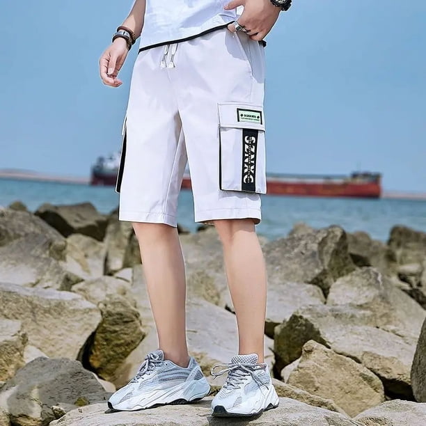 Pantalon Cortos Cargo De Algodón De Verano Para Hombre, Pantalon