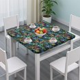 thumbnail image 3 of Colorful Soccer Elements Pattern Square Fitted Tablecloth with Elastic Edge,Square Table Cover,Washable Elastic Table Cover for Home Kitchen Party Decor 34"x34", 3 of 6