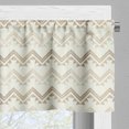 thumbnail image 3 of Ambesonne Ethnic Valance Pack of 2, Tribal Style Zigzag Triangle, 42"X18", Ivory and Pale Sepia, 3 of 5