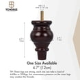 thumbnail image 4 of TCHOSUZ 7 inch / 12cm Wooden Furniture Legs, Pack of 4 Walnut Solid Wood Turned DIY Replacement Bun Feet with M8 Hanger Bolts & T-Nuts or Sofa Couch Cabinet Recliner Ottoman Riser, 4 of 6