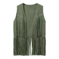 thumbnail image 4 of Gilet d'Extérieur pour Homme pour Superposition Décontractée - Veste Sans Boutons Mi-Longue en Velours à Franges Effet Peau de Cerf avec Texture Riche et Coupe Moderne, 4 of 4