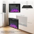 thumbnail image 4 of Giantex Insert de Foyer Électrique de 26 Pouces, Chauffage Encastré Autoportant de 5000 BTU avec Protection contre la Surchauffe, 750/1500 W, 4 of 10