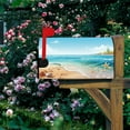 thumbnail image 2 of Summer Ocean Mailbox Cover Blue Sea Starfish Shell Conch Sea Snail Magnetic Mailbox Covers Standard Size 21x18 Inch Summer Holiday Ocean Decor Post Letter Box Cover for Garden Yard Outdoor, 2 of 6
