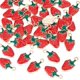 thumbnail image 1 of 40Pcs Alloy Enamel Pendants Strawberry Light Gold 20x10mm, 1 of 6