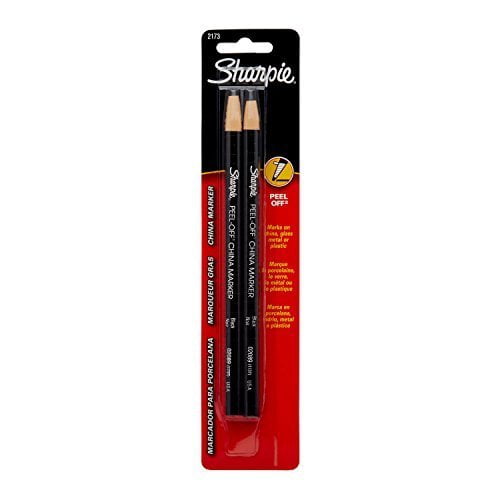 Sharpie PeelOff China Markers, Black Markers (2173PP) (4Pack of 2