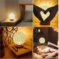 thumbnail image 5 of Rotin Lumire de Nuit, Lampe de table en bois avec abat-jour tiss la main, USB rechargeable, Lampe d'Ambiance de Chambre en Rotin et Bois pour chambre, 5 of 5