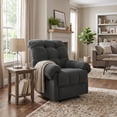thumbnail image 3 of Homy Casa Overstuffed Manual Recliner Chair with Footrest and Side Pocket, Lounge Chair for  Living Room, 3 of 9