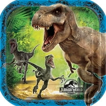 7" Square Jurassic World Paper Dessert Plates, 8ct