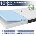 thumbnail image 6 of YRLLENSDAN 6/8/10 Inch Gel Memory Foam Mattress with Removable Cover Medium Firm Support & Pressure Relief Mattress in a Box with Gel Memory Foam CertiPUR US Certification (10 Inch, Full), 6 of 7