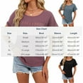 thumbnail image 4 of Women's Summer Short Sleeve Pullover Top Shirt Blouse Round Neck Hollow Out Embroidery Loose Fit Solid Color Soft Casual Daily Wear Vacation Beach Outfits Fashion Essential Gift for Women, 4 of 9