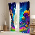 thumbnail image 3 of Feelyou Dreamy Jungle Mushroom Blackout Curtains Set of 2 (52x84 Each), Mystic Galaxy Sky Window Curtains, Rustic Farmhouse Plant Curtains and Drapes, Window Curtains Home Decor, 3 of 6