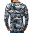 thumbnail image 3 of Babysbule Athletic Men's Sweatshirt, Fashion Men's Casual Slim Camouflage Printed Long Sleeve T Shirt Top Blouse Outfit, 3 of 8