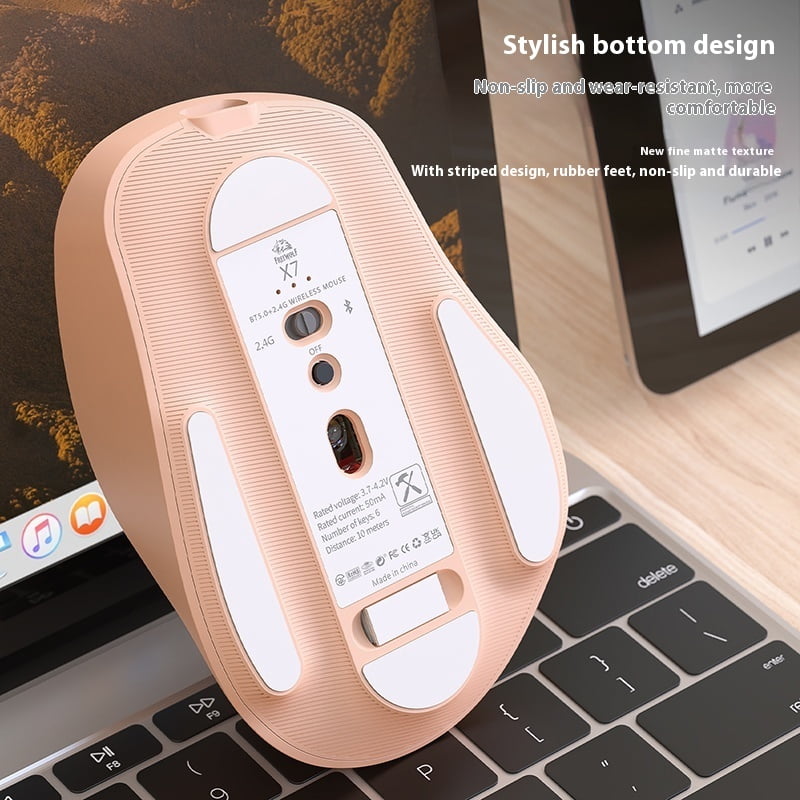 Silent Bluetooth Wireless Mouse For Girls And Women Rechargeable Computer Peripheral Suitable For All Kinds Of Computers Gifts