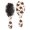 Thanksgiving Turkey Apple Maple Leaf Pattern, variant on Thanksgiving Roast Turkey Pumpkin Pinecone Brush, Detangling Hair Brush,Oval Paddle Hair Brush, Smooth Handle Gifts for Daily Hair Care