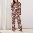 thumbnail image 2 of Hirioo Love Heart for Women's Pajama Sets 2 Piece Pjs Women's Long-Sleeved Pajama Set Button Down Sleepwear,S-XXL-Medium, 2 of 7