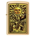 thumbnail image 2 of Zippo Tarot Card Brushed Brass Pocket Lighter, 2 of 6