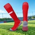thumbnail image 2 of Miaoju Tube Socks Baseball Socks Softball Football Socks Durable and Moisture-Wicking Over the Calf, Red1 One Size, 2 of 5