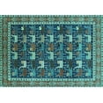 thumbnail image 1 of Ahgly Company Indoor Rectangle Oriental Turquoise Blue Industrial Area Rugs, 3' x 5', 1 of 4