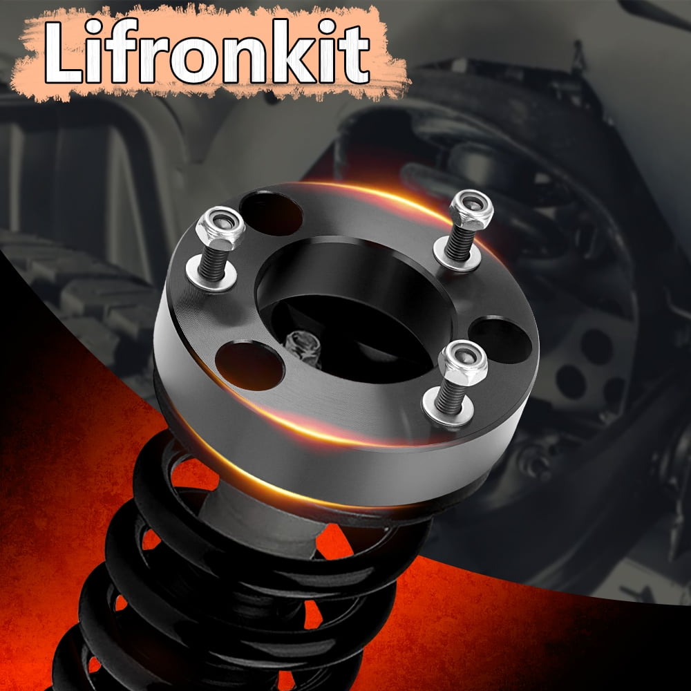 2" Front Leveling Lift kit for Dodge Ram 1500 2006-2024 4WD, Lifronkit Raise 2 Inch Front Strut Spacers Compatible with Dodge Ram Suspension Lift Kits 2006-2023 Black Anodized(new version)