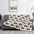 thumbnail image 2 of Fotbe Cartoon Tractor Manta de Franela con Estampado, Manta Ultrasuave para Cama, Sofá, Auto, Hipoalergénica y Antibolitas-60"x50", 2 of 6