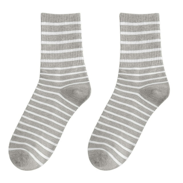 Womens Winter Socks Autumn And Winter Mid Tube Socks Stripe Printing Warm Stockings Sports Socks Sock Multicolor
