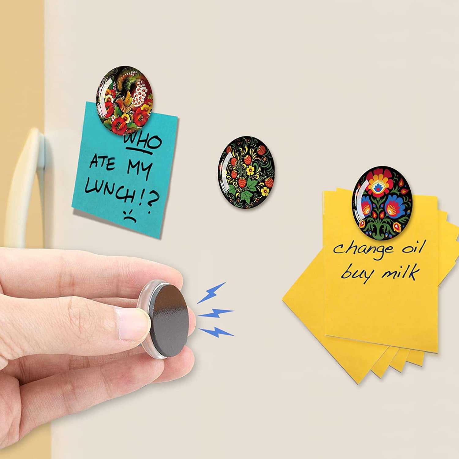 VOSAREA 24 Pièces Aimants Réfrigérateur Coeur Macaron Couleurs Vintage