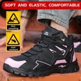 thumbnail image 6 of Steel Toe Work Boots for Women Construction Safety Boot Indestructible Shoes Lightweight Comfortable Slip Resistant Puncture Proof Slip Resistant Working Sneakers 7.5, 6 of 10