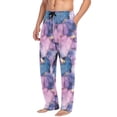 thumbnail image 2 of FORMRS Mens Pajama Pants with Pockets Soft Cotton Sleepwear Lounge Bottoms, Sizes S-2XL, Watercolor Pink Marble Pattern, 2 of 7
