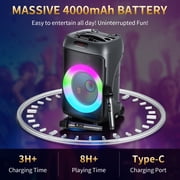JYX Large Party Speaker, 120W Subwoofer Outdoor Speaker Bluetooth with Wheels, Dual 12 Subwoofer Deep Bass