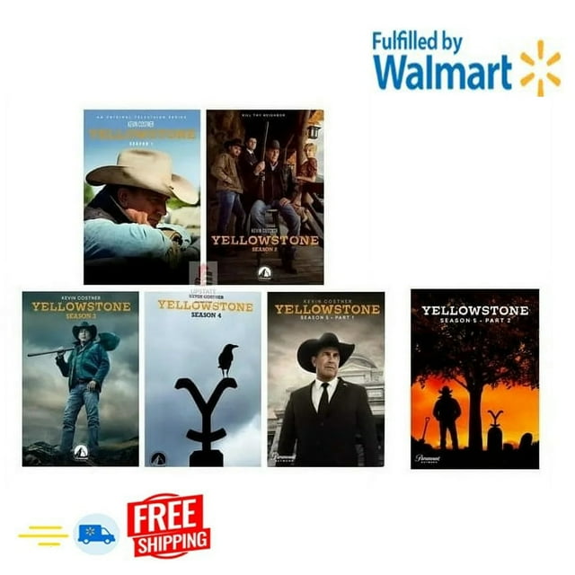 Yellowstone Complete Series Season 1-2-3-4-5 (part 1&2) DVD, English Only