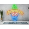 thumbnail image 4 of Head Skull Neon Sign,Halloween Wall Art Light Decor, 4 of 4
