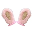 thumbnail image 2 of 2 piezas de accesorios de diseño creativo multiusos, orejas de peluche fáciles de instalar Orejas de conejo rosa, 2 of 9