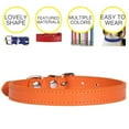 thumbnail image 4 of Faux Leather Collar Metal Buckle Pet Collar Adjustable Pet Collar for Small Dogs, 4 of 10