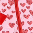 thumbnail image 4 of ZEHJUHAN Baby Girls' Cute Romper, Round Neck Heart Print Long Sleeve Full-Zip Bodysuit For Spring Fall Red，1-3M, 4 of 7