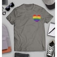thumbnail image 3 of S4E Men's Gay Rainbow Heart LGBTQ Pride T-Shirt XXX-Large Charcoal, 3 of 4