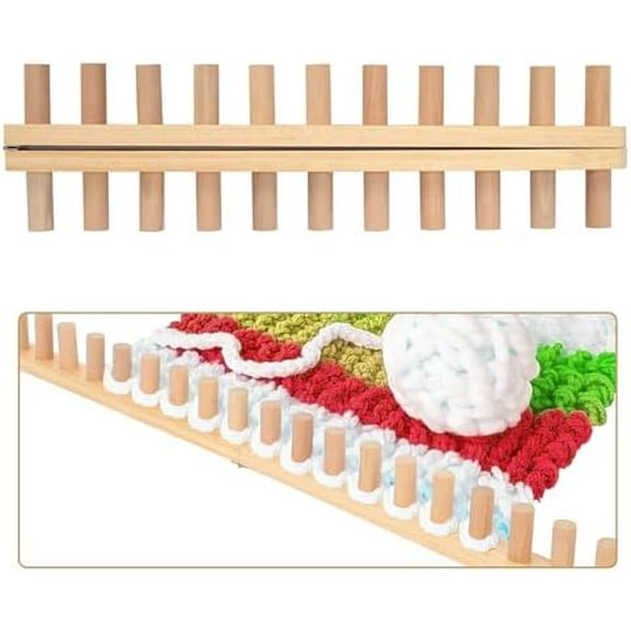 48" Chunky Knitting Blanket Loom – Foldable & Portable Wooden Loom for DIY Oversized Blankets, Easy Setup for Beginners$$Art & Craft