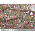thumbnail image 3 of Soimoi Rayon Crepe Fabric Leaves & Tulip Floral Print Fabric by The Yard 46 Inch Wide, 3 of 3