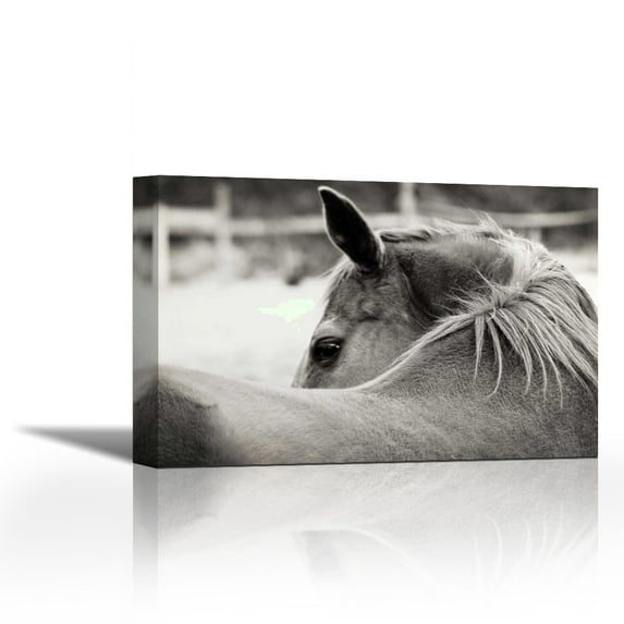 Over His Shoulder - Contemporary Fine Art Giclee on Canvas Gallery Wrap - wall décor - Art painting - 32 x 21 Inch - Ready to Hang